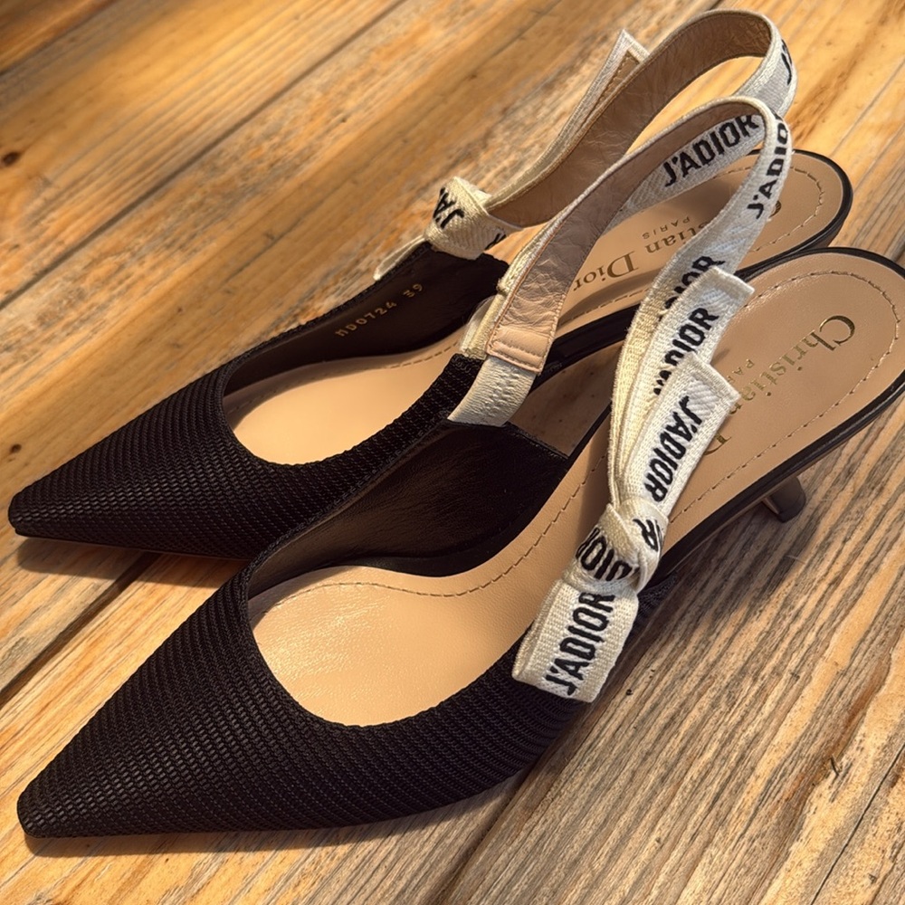 Dior Black Slingback Women's Shoes - Picture 12 of 12